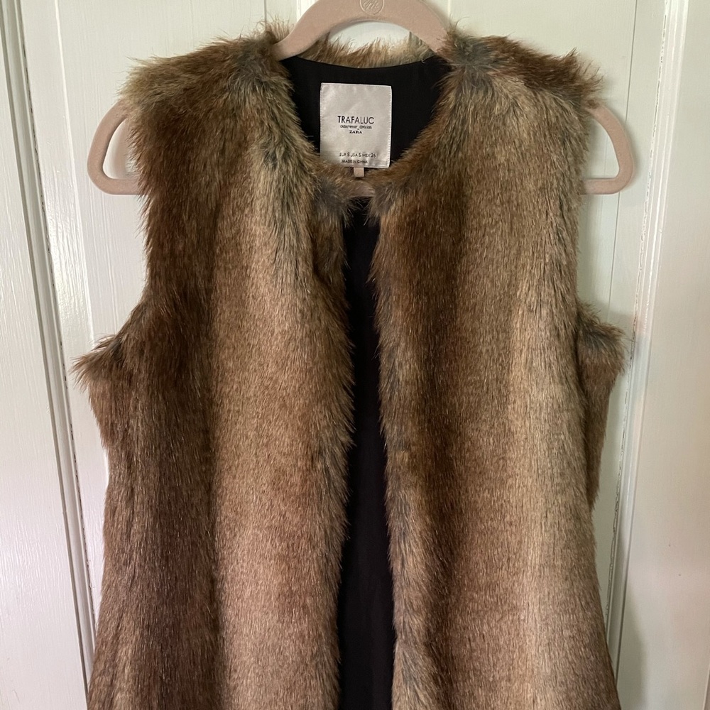 Zara faux fur vest